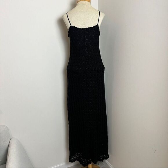Parallel Dresses Spaghetti Vintage Strap Black Knit Lined Dress Sz 8 (519) - Picture 4 of 12